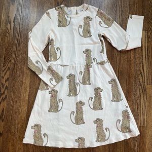 EUC Mini Rodini cocker spaniel dress, sz 140-146